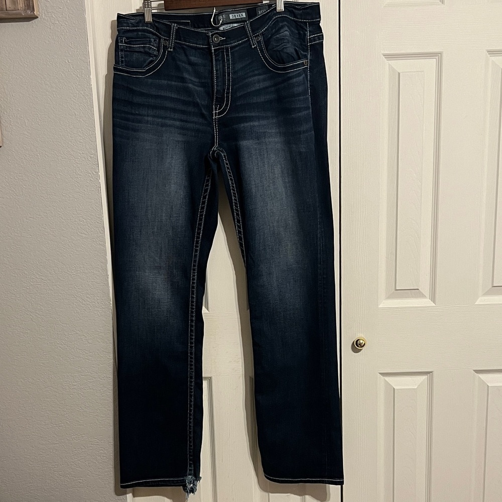 BKE Men's Dark Indigo bootcut  Jeans